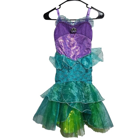 Disney Castle Collection Princess Ariel Mermaid Dress Size 5/6 Costume Layered - Picture 1 of 7